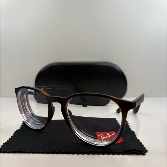 FRAMES ONLY - RayBan RB7046 5365 Tortoise shell full rim eyeglasses 51•18•140 - Picture 3 of 15